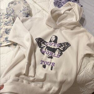 Olivia Rodrigo White Hoodie with Graphic Print